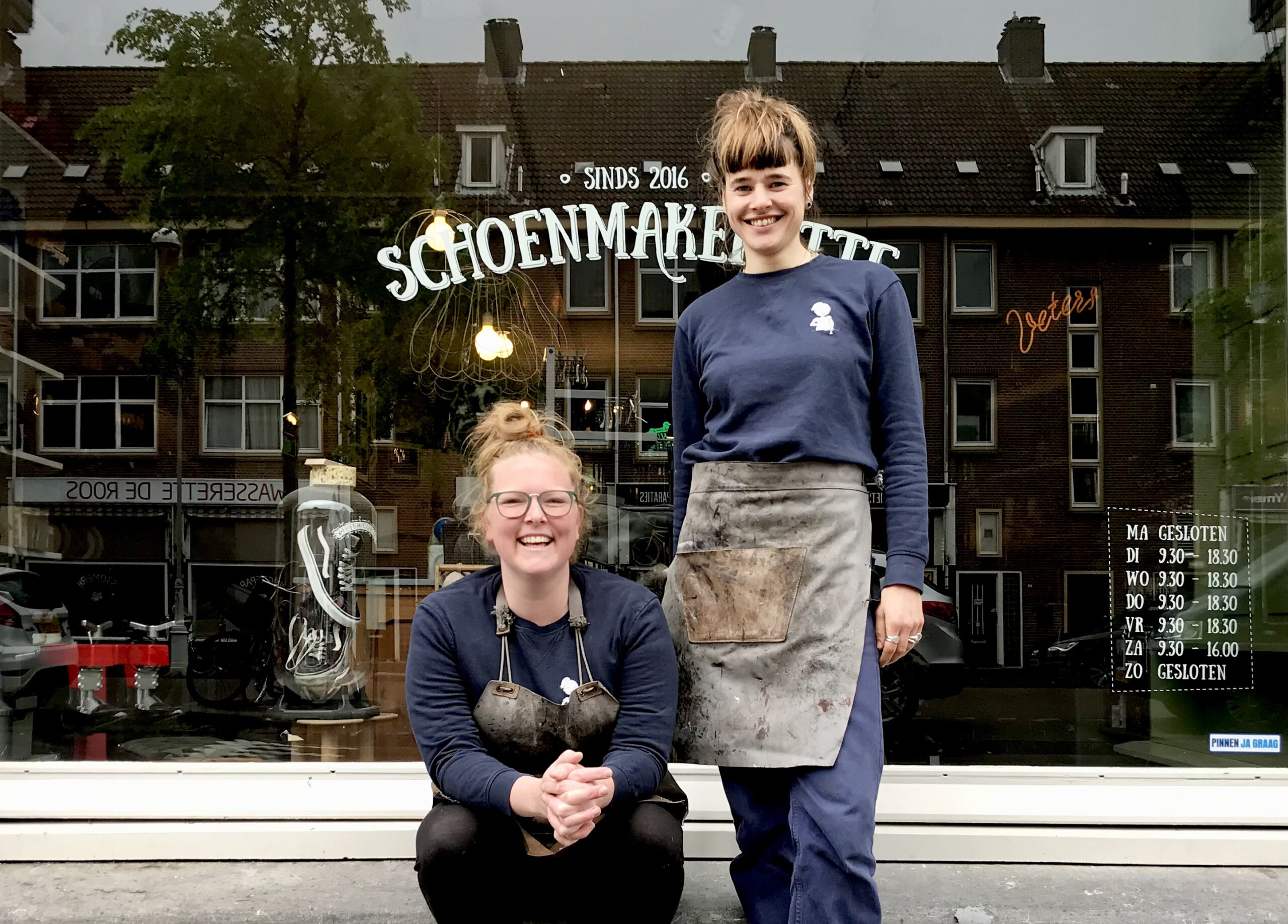 Schoenmakerij Amsterdam-noord De Schoenmakerette schoenmakers Marleen en Elyn 